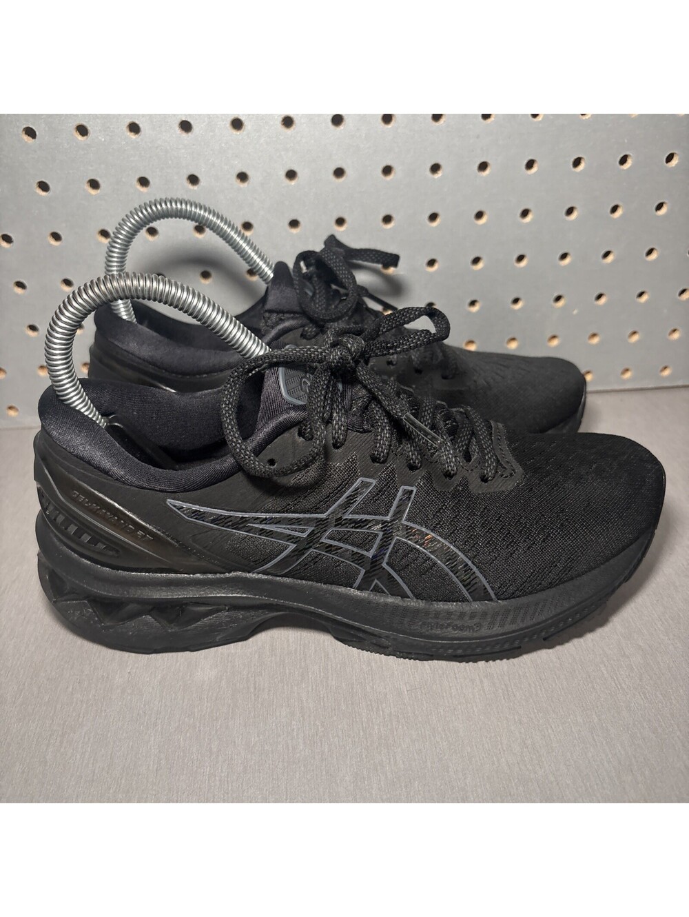 Asics Gel Kayano 27 Running Shoes Womens Sz 6.5 Triple Black Sneakers Athletic